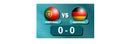 Portugal - Germany. Football match statistics. European Championship. Infographics. Isolated objects.